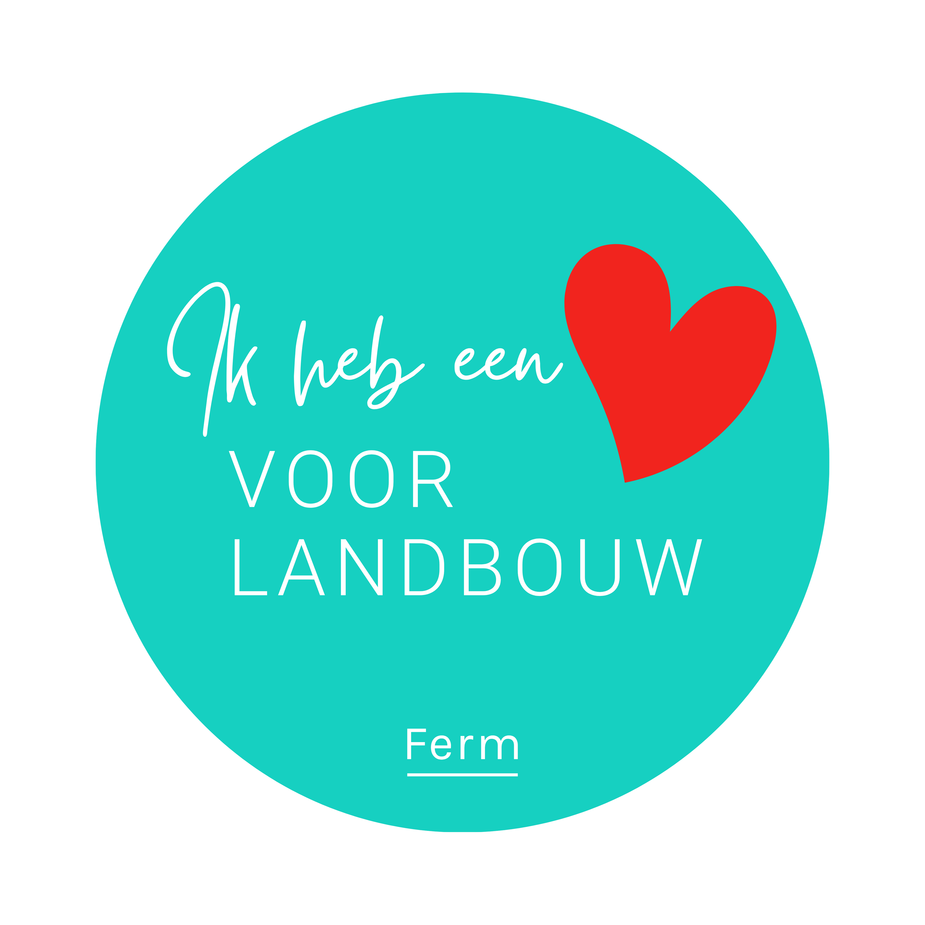 Laptopstickers 'hart voor landbouw' - set van 5