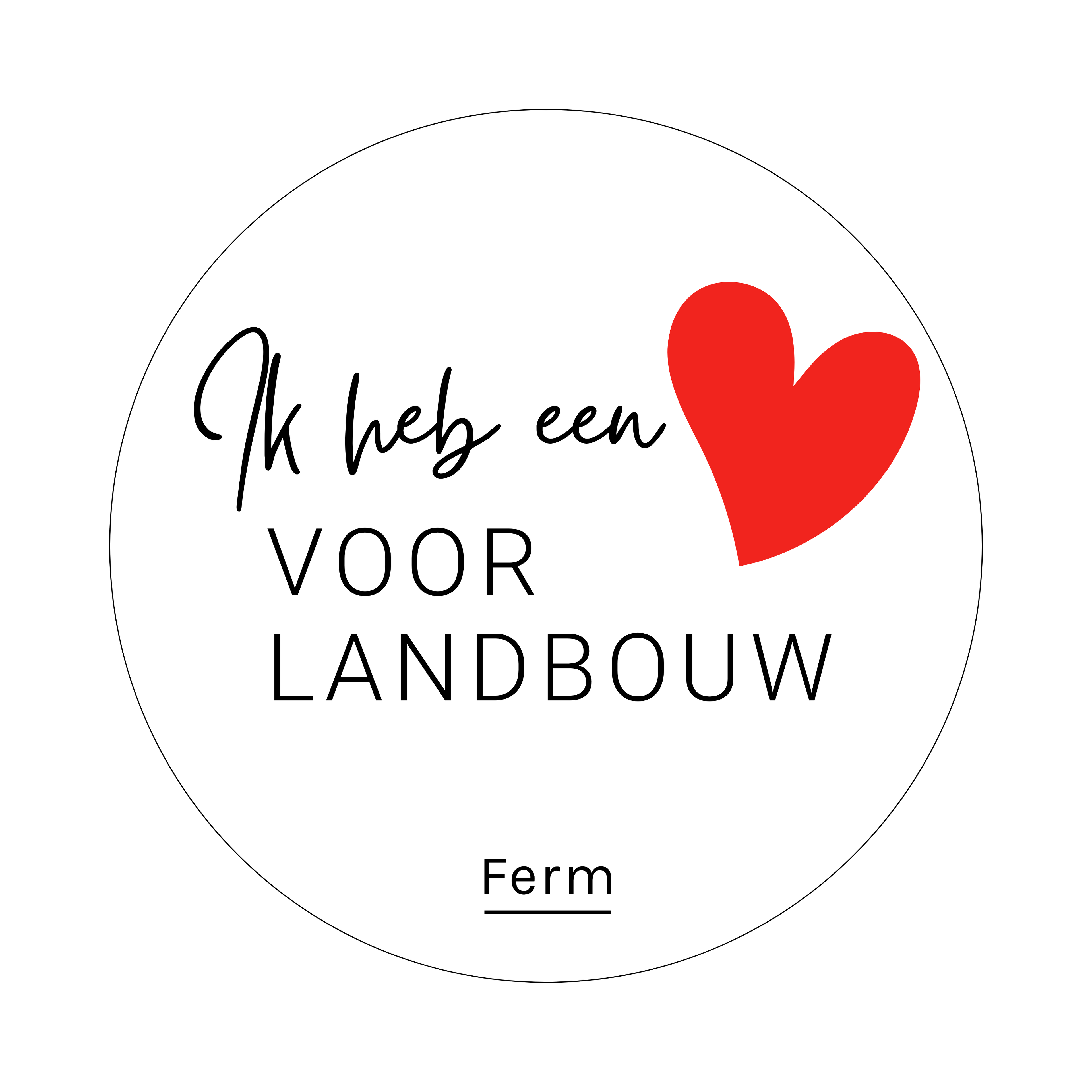 Autostickers 'hart voor landbouw' - set van 5