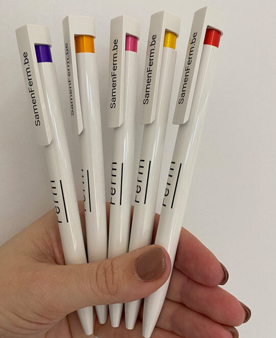 Set van 5 balpennen met Ferm-logo