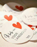 Autostickers 'hart voor landbouw' - set van 5
