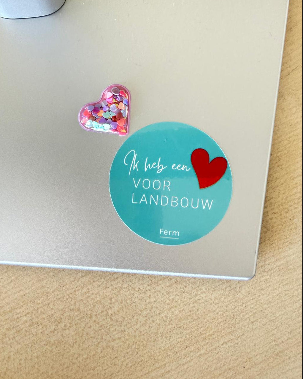 Laptopstickers 'hart voor landbouw' - set van 5