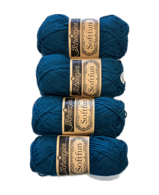 Soft katoengaren - blauw