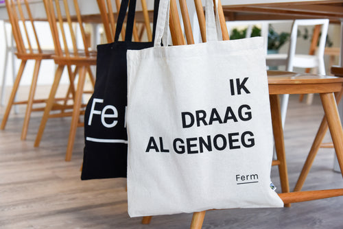Totebag van Ferm 'Ik draag al genoeg'